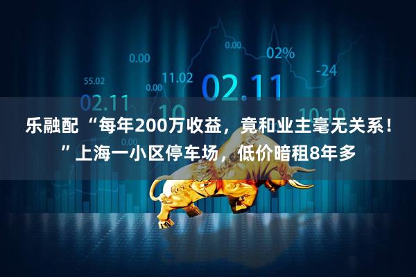 乐融配 “每年200万收益，竟和业主毫无关系！”上海一小区停车场，低价暗租8年多