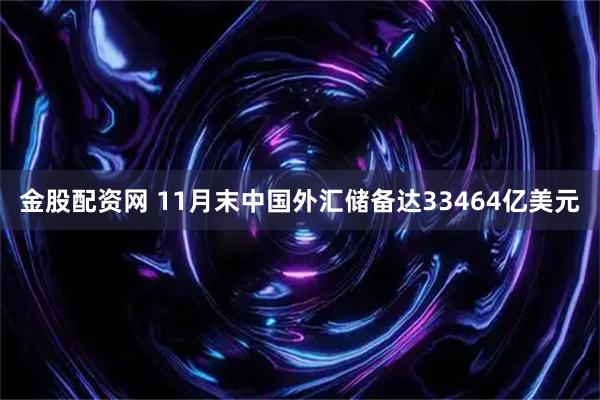 金股配资网 11月末中国外汇储备达33464亿美元