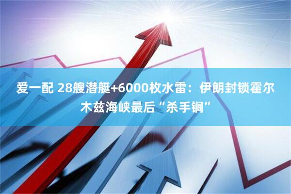 爱一配 28艘潜艇+6000枚水雷：伊朗封锁霍尔木兹海峡最后“杀手锏”